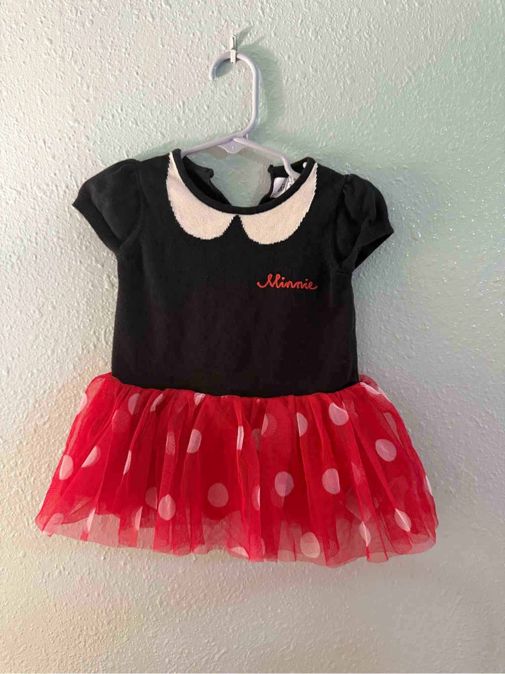 GAP Black Top with Red Polka Dot Tulle Skirt Kids Dress